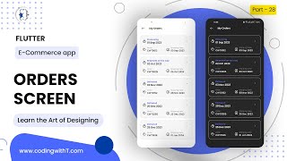 Flutter Order Page  Flutter eCommerce App UI [upl. by Romney]