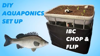 Build your own home Aquaponics system using a IBC Chop and Flip In Greenhouse DIY [upl. by Ludwig511]