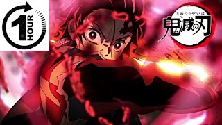 Kamado Tanjiro no uta 1 hour 鬼滅の刃 竈門炭治郎のうた Kimetsu No Yaiba Tanjiro vs Rui theme [upl. by Duster]