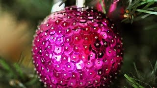 Create Easy Sequin Christmas Ornaments  DIY Home  Guidecentral [upl. by Amari]