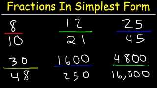 Reducing Fractions to Simplest Form [upl. by Guerra]