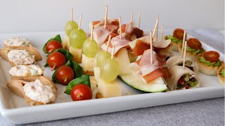 APERITIVOS para NAVIDAD canapés fríos FÁCILES RÁPIDOS Y DELICIOSOS [upl. by Lochner277]