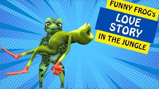 Funny Frogs Dance Animated Short Film  A Love Story of Funny Crazy Frogs [upl. by Guild]