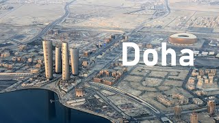 Doha aerial view  Qatar 2022 FHD [upl. by Refinaj809]