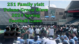 251 Family visits Tulane Green Wave 2024 Spring Football Game [upl. by Ydwor]