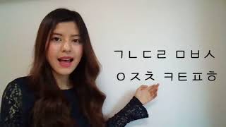 lesson 1 Korean consonants ကိုရီးယားဘာသာရဲ႕ အေျခခံ ဗ်ည္းမ်ား။ [upl. by Rame]