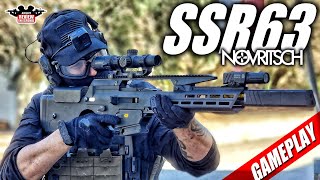 New DMR SSR63 NOVRITSCH Gameplay  Airsoft Review en Español [upl. by Noit]