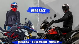 KTM Adventure 390 vs BMW G310GS Drag Race  Fastest Adventure Tourer [upl. by Leachim]