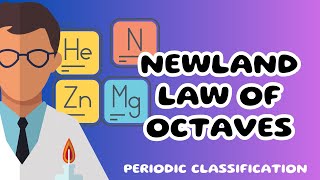 Newland Law of Octaves  Periodic Classification  Chemistry [upl. by Anyalram]