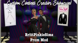 Sims 4 Custom Content Creator Showcase BrittPinkieSims Prom Mod [upl. by Notsuh634]