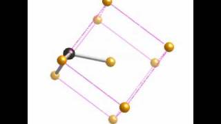 Carbon atom in tetrahedral interstice in ferrite in steel [upl. by Katonah]