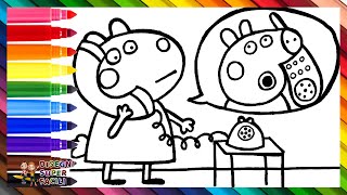 Disegnare E Colorare Peppa Pig E Suzy Pecora Al Telefono 📞🐷☎️🐑 Disegni Per Bambini [upl. by Dieter]