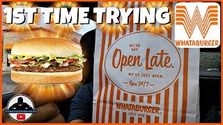 My 1st Time trying WHATABURGER®  Whataburger Review [upl. by Cheadle879]