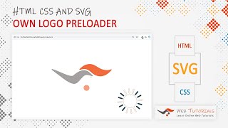 How to Make Own Logo Preloader  HTML CSS and SVG [upl. by Jannel524]