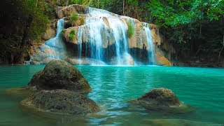 Entspannungsmusik  Natur Tiefenentspannung Stressabbau  4K Wasserfall [upl. by Ainivad]