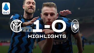 INTER 10 ATALANTA  HIGHLIGHTS  SERIE A 2021  SKRINIARS KISS AND IMMENSE HEART 💋⚫🔵 [upl. by Kristen]