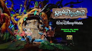 Splash Mountain On Ride Low Light 4K POV with Queue Walt Disney World 2023 01 22 [upl. by Leeke]