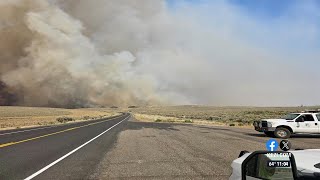 Cow Valley Fire rapidly growing in Malheur County [upl. by Brownley459]