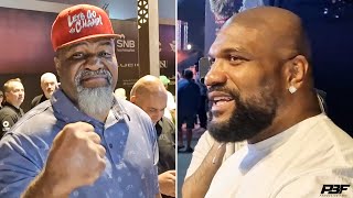 quotDONT TOUCH MEquot  SHANNON BRIGGS AND RAMPAGE JACKSON GO AT IT TRADE HEATED WORDS AT FURY VS NGANNOU [upl. by Otsirc]