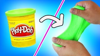 DIY  PlayDoh Slime  HOW TO MAKE SLIME OUT OF PLAYDOH  ASMR [upl. by Anahsek]