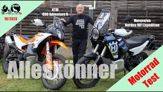 Wolf vergleicht Motorräder KTM 890 Adventure R vs Husqvarna Norden 901 Expedition [upl. by Arracat]