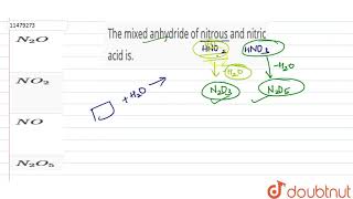 The mixed anhydride of nitrous and nitric acid is [upl. by Nomolos]