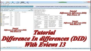 Tutorial Difference In differences DID DiffinDiff With Eviews 13 [upl. by Ardnaet]