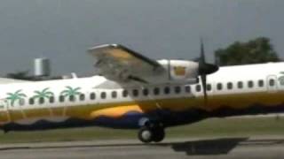 Aerocaribbean ATR 72212 Landing in MHLM San Pedro Sula Honduras [upl. by Adamsen519]