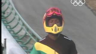 Jamaican Bobsleigh Team Debut At Calgary 1988 Winter Olympics [upl. by Idnas]