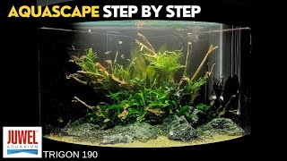 AQUASCAPING Tutorial  JUWEL Trigon 190 AQUARIUM [upl. by Tiat987]