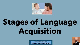 STAGES OF LANGUAGE ACQUISITION [upl. by Kuth]