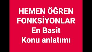 FONKSİYONLAR 1EN KOLAY FONKSİYON ÖĞRENME YOLLARI BİLGİ MATEMATİK [upl. by Atikin]