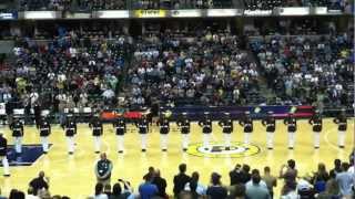 US Marine Corps Silent Drill Platoon at Pacers Halftime 41912 [upl. by Atival298]