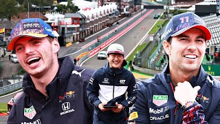 Yuki Tsunoda TEACHES Max Verstappen and Checo Perez Japanese [upl. by Kiker]