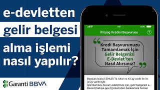 Gelir Belgenizi EDevletten Nasıl Alırsınız [upl. by Ecirtaeb]