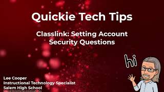 Classlink  Setting Recovery Options [upl. by Seibold]