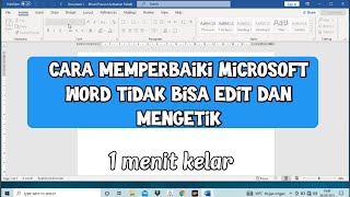 CARA MENGATASI WORD TIDAK BISA DI KETIK WINDOWS 10 part1 [upl. by Ibbob55]