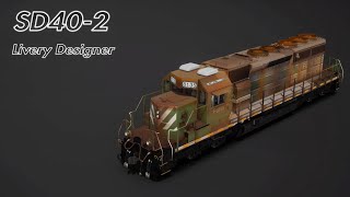 SD402 TSW2 PS4 FURX on livery designer  Time Elapse [upl. by Fillbert118]