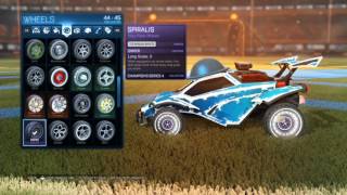 Titanium White Spiralis  Rocket League Wheel Showcase [upl. by Caitrin211]