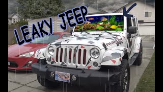 Jeep Water Leak Repair of Sunroof Drain Causing Wet Floorboards [upl. by Nosdivad40]