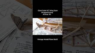 Giant Scale 54quot Wing Span Airspeed Envoy Vintage Model Plane Build 3 [upl. by Eenhpad]