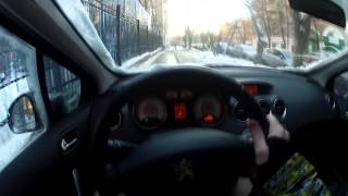 Запуск двигателя Пежо 308 в 12 после месяца стоянки на морозеPeugeot 308 Winter start up 12c [upl. by Nyleda]