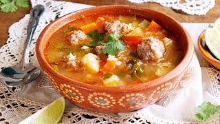 Albondigas Mexican Meatball Soup  Muy Bueno [upl. by Nohsar]