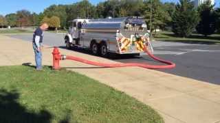 Tanker 14  OnePerson Fill Operation at a Fire Hydrant [upl. by Nomal]