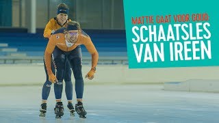 Schaatsles van Ireen Wüst  Mattie Gaat Voor Goud  03 [upl. by Ahsieym]