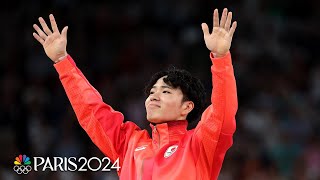 Shinnosuke Oka SHINES in men’s gymnastics individual allaround victory  Paris Olympics [upl. by Rosabella379]