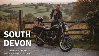 South Devon  A Hidden Oasis and a Beach Picnic  Motorcycle Road Trip [upl. by Anileuqcaj814]