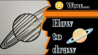 How to draw planet 🪐 saturn [upl. by Arlene]