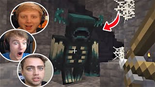 Gamers Reaction to First Seeing the Warden Mob in Minecraft 119 [upl. by Bogart]