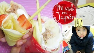 Haz CREPAS estilo Japon  visitamos a los abuelos  probando chuches MI VIDA EN JAPON VLOG [upl. by Warfeld]